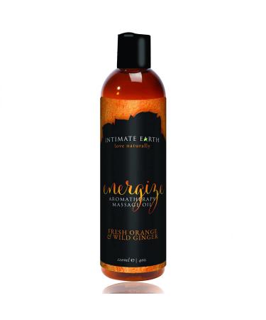 Intimate Earth Organics 120ml Energizing Aromatherapy Massage Oil Lemongrass and Lemongrass