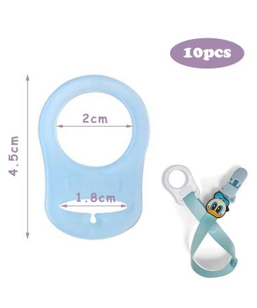 Norhogo 10-Piece Silicone Ring Set for Pacifiers - BPA-Free Ten Colors Baby Silicone Ring Holder - Buy Online on GoSupps.com