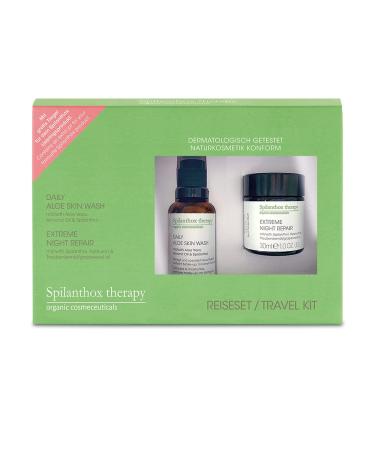 Spilanthox Therapy - Travelkit - Travelkit with Extreme Night Repair & Daily Aloe Skin Wash + Extra Tante 30ml - Spilanthol hyaluronic acid & aloe vera - 100% organic botox - vegan natural cosmetics - Buy Online on GoSupps.com