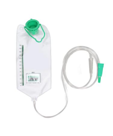 Enema Bag Kit 1200ml with 10 Tube Head Reusable Large Capacity Home Enema Bag for Colon Cleansing