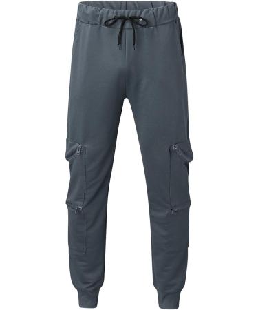 Ronony Men's Jogging Pants - Slim Fit Sports & Leisure Trousers for Outdoor Training | Gray - Buy Online on GoSupps.com