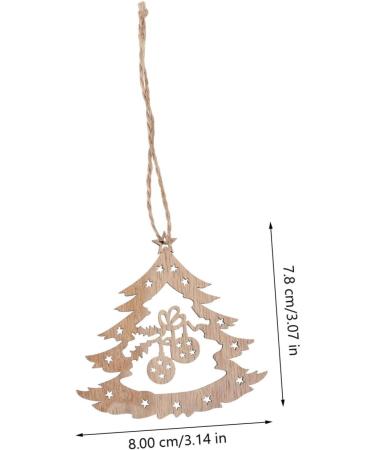 COHEALI 1 set with Embellishments Wood Pendant Ornaments Design Snowflakes Ornament Painting Cutouts Ropes Beige 8.00X7.80X0.20CM - Buy Online on GoSupps.com