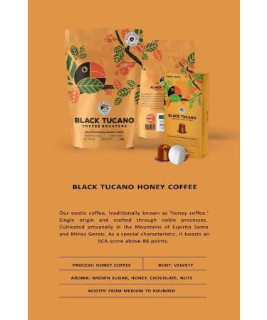 Black Tucano Brazilian Specialty Medium Roast Honey Coffee - Premium 86+ Points Ground - 250g 24 Pack - Buy Online on GoSupps.com