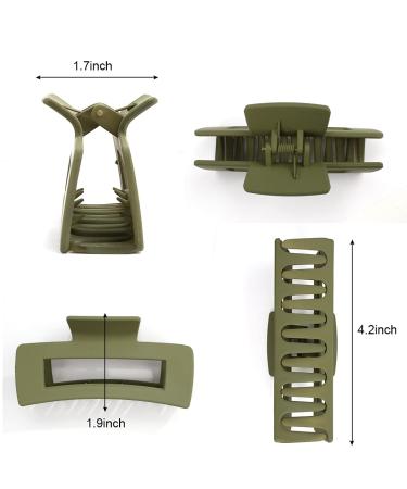 Canitor 4 PCS Hair Claw Clips - Strong Hold Matte French Design for Thick Hair - Non-Slip Banana Jaw Clips for Women - Buy Online on GoSupps.com