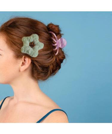 PLCPDM Hair Clip Star Yellow Bangs Clip s Headdress Hair Accessories Furry Hairpin Pink - Buy Online on GoSupps.com