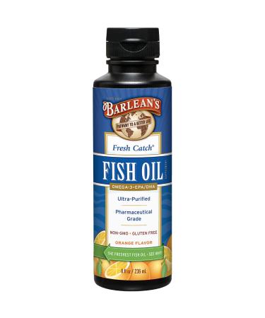 Barlean's Fresh Catch Fish Oil Omega-3 EPA/DHA Orange Flavor 8 fl oz (236 ml)
