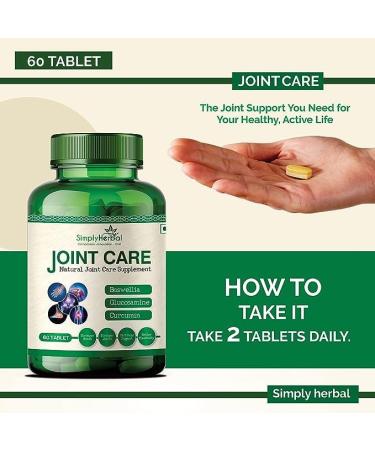 Joint Care Support Supplement with Glucosamine, Boswellia & Curcumin - 60 Tablets for Muscle & Bone Health | Men, Women, Adults - Buy Online on GoSupps.com