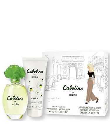 Gres Cabotine by Parfums Gres for Women - 2 Pc Gift Set 1.7oz EDT Spray 1.7oz Body Lotion
