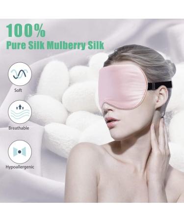 3 Pack Silk Sleep Mask Set - Adjustable Strap, 100% Pure Silk Eye Mask for Sleeping - Blocks Light, Reduces Puffy Eyes - BeeVines Gifts - Buy Online on GoSupps.com