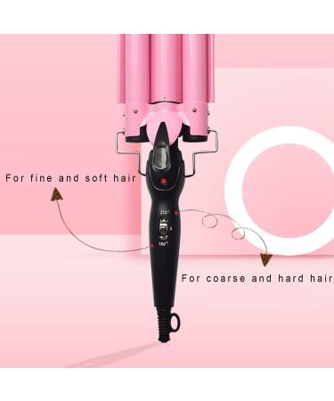 3 Barrel Curling Iron Crimper Hair Waver Deep Wave Styling Tool (Pink) - Buy Online on GoSupps.com