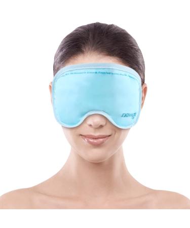 NEWGO Gel Eye Mask for Cold Therapy - Relieve Dry Eyes, Headaches, Migraines, Dark Circles, and Sinus Pressure - Soft Plush Backing - Blue - Buy Online on GoSupps.com