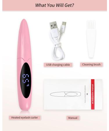 Heated Eyelash Curler - Portable & Rechargeable with Intelligent Power Off | Quick Heating 24H Long Lasting - Pastel Pink - Buy Online on GoSupps.com