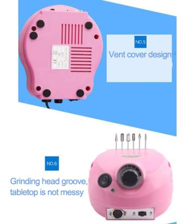 Nail Drill Electric Nail Drills Pedicure Tools Manicure Grinder with Pedal for Acrylic Gel Nails Home Nail Buffer Manicure Pedicure Polishing Tool - Buy Online on GoSupps.com