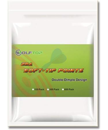Wolftop 2BA Thread Soft Tip Dart Points 150/300 Pack - Black - Replacement Dart Tips Set - Buy Online on GoSupps.com