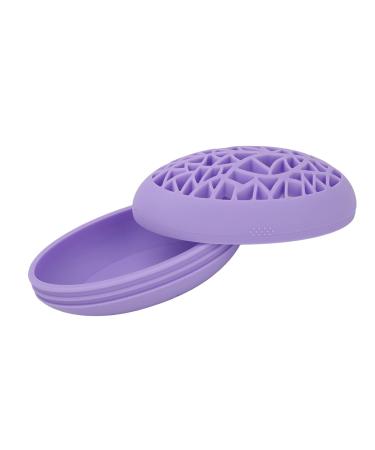 DAUZ Makeup Brush Rack & Cleaning Mat - Ergonomic Reusable & Portable for Women (Purple) - Perfect for Home Use - Buy Online on GoSupps.com