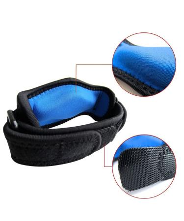 Tennis Elbow Brace with Compression Pad - 2 Pack for Pain Relief | Black & Blue | Perfect for Golf & Tennis - Buy Online on GoSupps.com