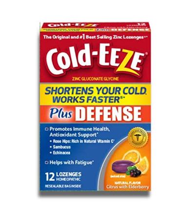 Cold-Eeze Plus Defense Citrus with Elderberry Lozenges 12ct