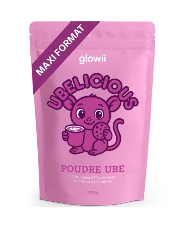 Poudre d Ube Premium 200 g Maxi Format - Glowii 100% Naturelle - Igname violet - Superfood pour Lattes Desserts P tisseries Glaces - Vegan Sans Caf ine Antioxydants