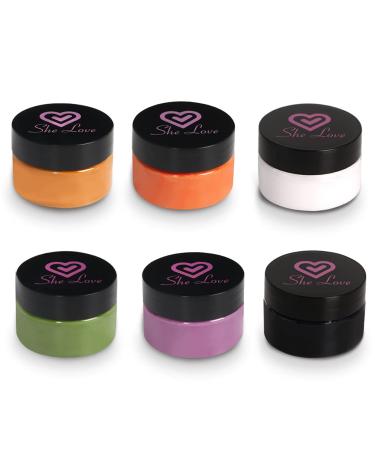 She Love Chalk Paste, Self Adhesive Stencil Paints for DIY Home Decor, 30ml Screen Printing Stencil Paste, Chalk Paint for Painting on Wood Chalk Art Paste (6 Colors Small Size) Color Set, 30ml each