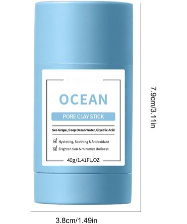 Cleansing Mud Mask Stick | Sea Grape Mud Mask Stick | Reduce Blackheades Control Oil Improve Facial Dullness | Moisturising Clay Stick for Women 40g - Buy Online on GoSupps.com