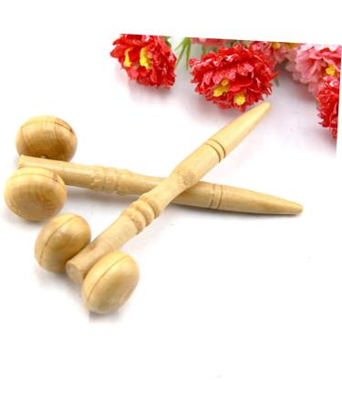 Wooden Hand Massager & Muscle Roller Stick | Anti-Aging Face Lifting Tool | Natural Bamboo Massage Tab - Buy Online on GoSupps.com
