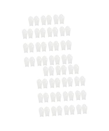 minkissy 30 Pairs Overnight Moisture Gloves Dry Hands Lotion Gloves Overnight Hydrating Gloves Cream Gloves Cutting Overnight Gloves Diving Slugging Cotton Washable Bottle Women's White