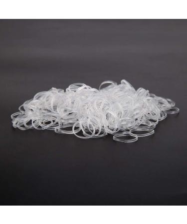 Uberming 2000 Mini Rubber Hair Ties - Black & Clear Elastic Bands for Braids Dreadlocks & Wedding Hairstyles - Soft & Durable - Buy Online on GoSupps.com
