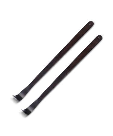 Richdmi 2 pieces of wood back scratches jerk scratches wood handheld rack massage scratch -hand back scratch for immediate relief from itching body relaxation back scratching with long handle
