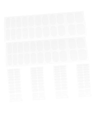 Gogogmee 6 Sheets Nail Patch Clear Nail Polish Stickers Nail Sticker Transparent Nail Polish Gels Nail Kits Sheer Nail Polish Manicure Kit Polish Pops Nail Wraps Double Sided Tape