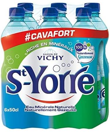 ST YORRE Eau Min rale Naturelle Gazeuse - Pack de 6 bouteilles de 50cl pour une hydratation optimale - Une eau p tillante de qualit pour vos moments de d tente et - Vendu Par Unit  - Buy Online on GoSupps.com