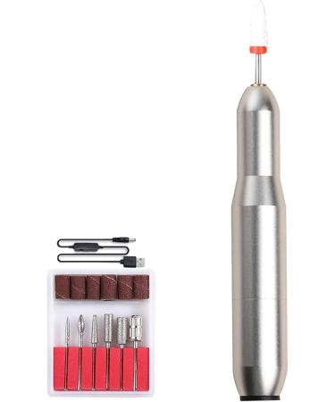 Nail Drill Machine Electric Nail File for Acrylic Nail Kit Polishing Tool for Acrylic Gel Nails Nail Pedicure Kit Supplies for Home Salon Rowces Silver - Buy Online on GoSupps.com