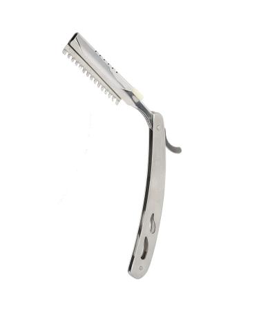 Premium Stainless Steel Folding Beard Razor - Professional Straight Edge Hairdresser Tool for Men & Women - Buy Online on GoSupps.com