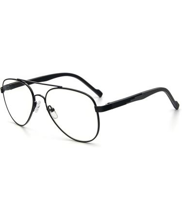 Kokobin Vintage Metal Frame Reading Glasses - Aviator Toad Style Anti Blue Light Unisex Computer Glasses (Black 2.0) - Buy Online on GoSupps.com