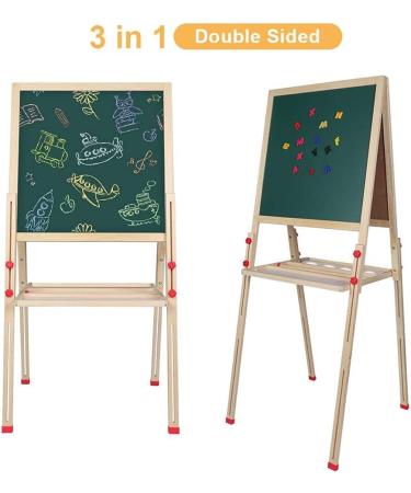 Wakects 3-in-1 Multi-Activity Table for Kids | Magnetic Wooden Panel Drawing Tools & Accessories | Ideal for Girls & Children Shop Internationally! - Buy Online on GoSupps.com