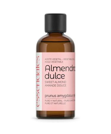 Essenciales Essenciales - Organic Sweet Almond (Prunus Tonsils) Vegetable Oil 100 ml | 100% Pure and Natural - 1st Cold Pressure - Certified Organic and Ecological