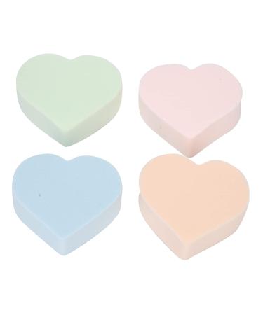 4 pieces of make-up sponge soft heart shape wet dry use powder blender foundation blender sponge women make-up wedge foundation sponge blender for make-up tools accessories