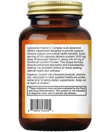 Liposomal Vitamin C 60 Veggie Capsules 60 Count (Pack of 1) - Buy Online on GoSupps.com