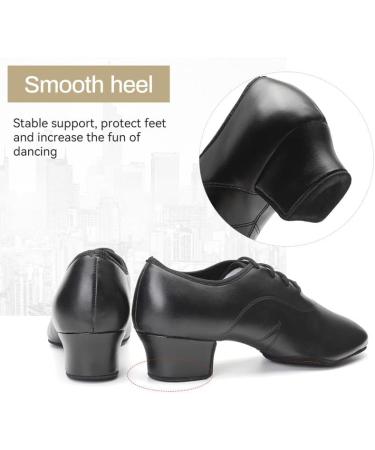 JUODVMP Men's Black Dance Shoes - Modern Latin Jazz Salsa Tango & Ballroom - Buy Online on GoSupps.com