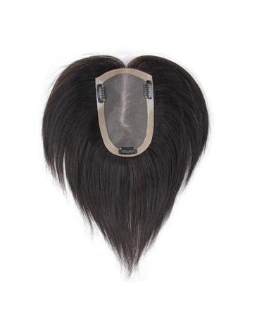 100% Human Hair Topper | Hand-Tied Clip-In Mono Crown Hairpieces for Women | 10 Dark Brown Extensions - Buy Online on GoSupps.com