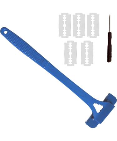 Amagogo Back Razor for Men - Easy DIY Grooming Long Handle Wet/Dry Use Foldable - Blue - Buy Online on GoSupps.com
