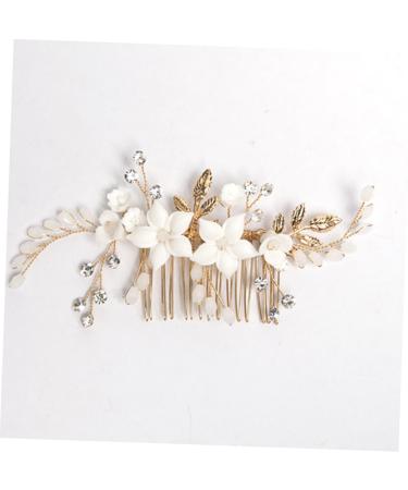 Beavorty Bridal Headwear Hair Accessories for Women Bride Hairpin Hair Side Comb Women Hair Pin Metal Hair Comb Decorative Hair Combs Flower Hair Comb Hair Comb for Bride Girl Headpiece - Buy Online on GoSupps.com