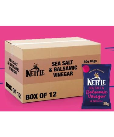 Kettle Crisps 12x80g (Sea Salt & Balsamic Vinegar of Modena) - Buy Online on GoSupps.com