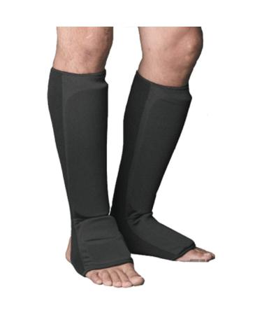 ProForce Cloth Shin Instep Guard for Sparring Black Medium