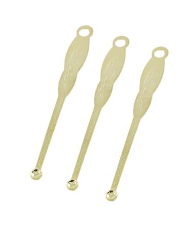 Qtqgoitem 10 Pcs Gold Tone Metal Earpick Curette Ear Wax Remover Tool (Model: e67 1a1 ea7 c21 296)