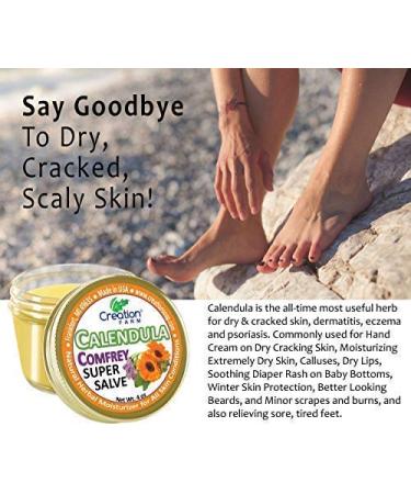 Calendula Comfrey Super Salve 4 oz - Herbal Balm for Eczema & Psoriasis - Made in USA - Buy Online on GoSupps.com