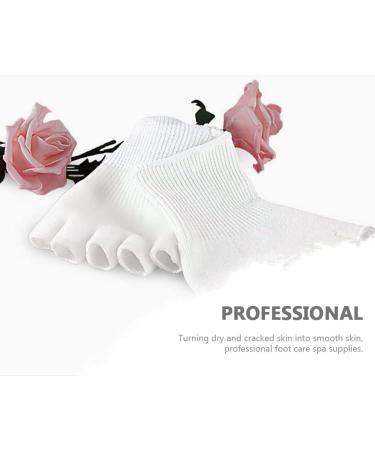 2 Pairs Five Toe Half Socks White Sock Yoga Toe Heel Feet Cracked Socks Toe Socks Toeless Socks Separator Socks Foot Alignment Socks Moisturising Socks Dry Feet Socks Gel Care Spa - Buy Online on GoSupps.com