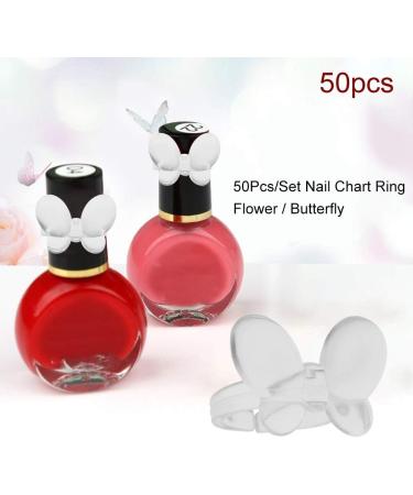 Beautiful Nail Display Ring Nail Chart Woman for Beauty Salon Manicure Store Personal Use Butterfly transparent - Buy Online on GoSupps.com