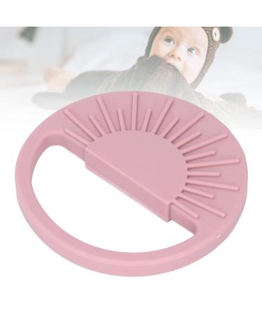 Shop Safe Baby Silicone Bite Ring Toys - Food-Safe Semicircular Sun Design in Lavender Red | Ideal for Infants - Buy Online on GoSupps.com