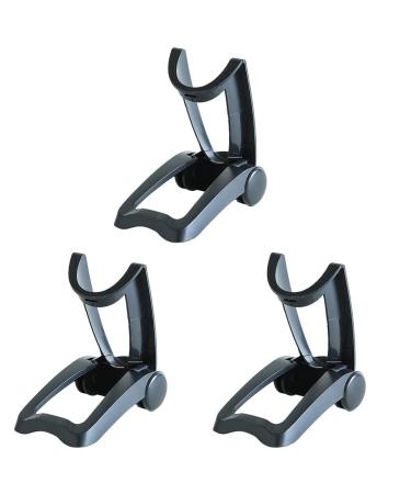 FRCOLOR 3 pieces Base replacement storage razor black hook fold loading Self -adhesive stand shaver accessories electrical hangers rack charger for electric shavers stand 11x7cmx3pcs blackx3st