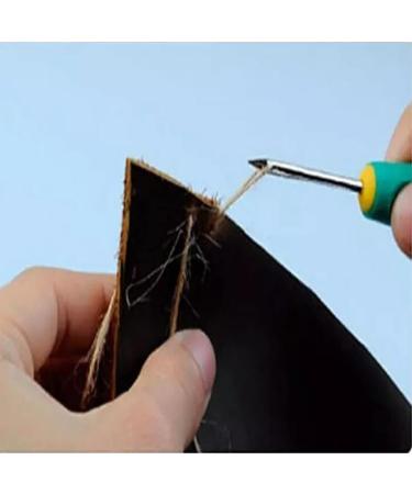 DAZAIGE 3 Pieces Steel Sewing Awl Set with Rubber Grip - Hand Stitching Puncher for Leather Shoes & DIY Repair - Buy Online on GoSupps.com